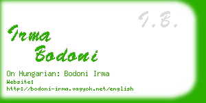 irma bodoni business card